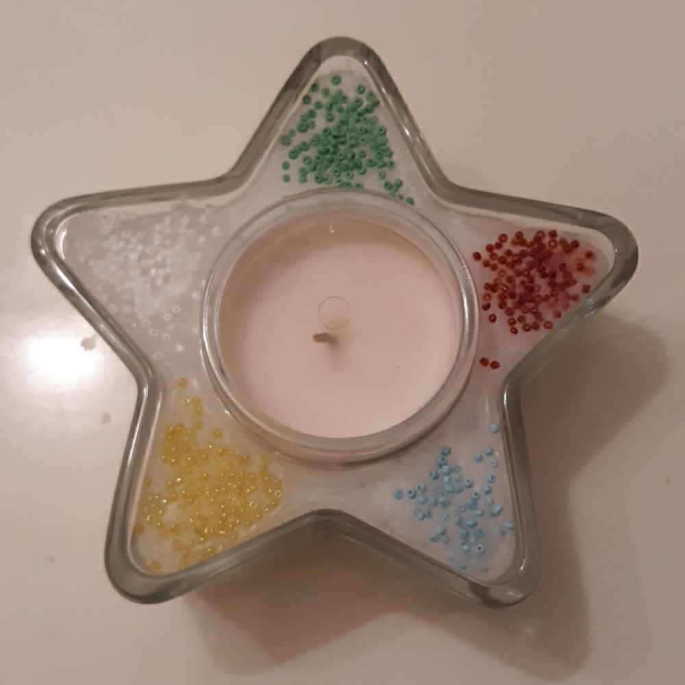 Libbey Star Candle